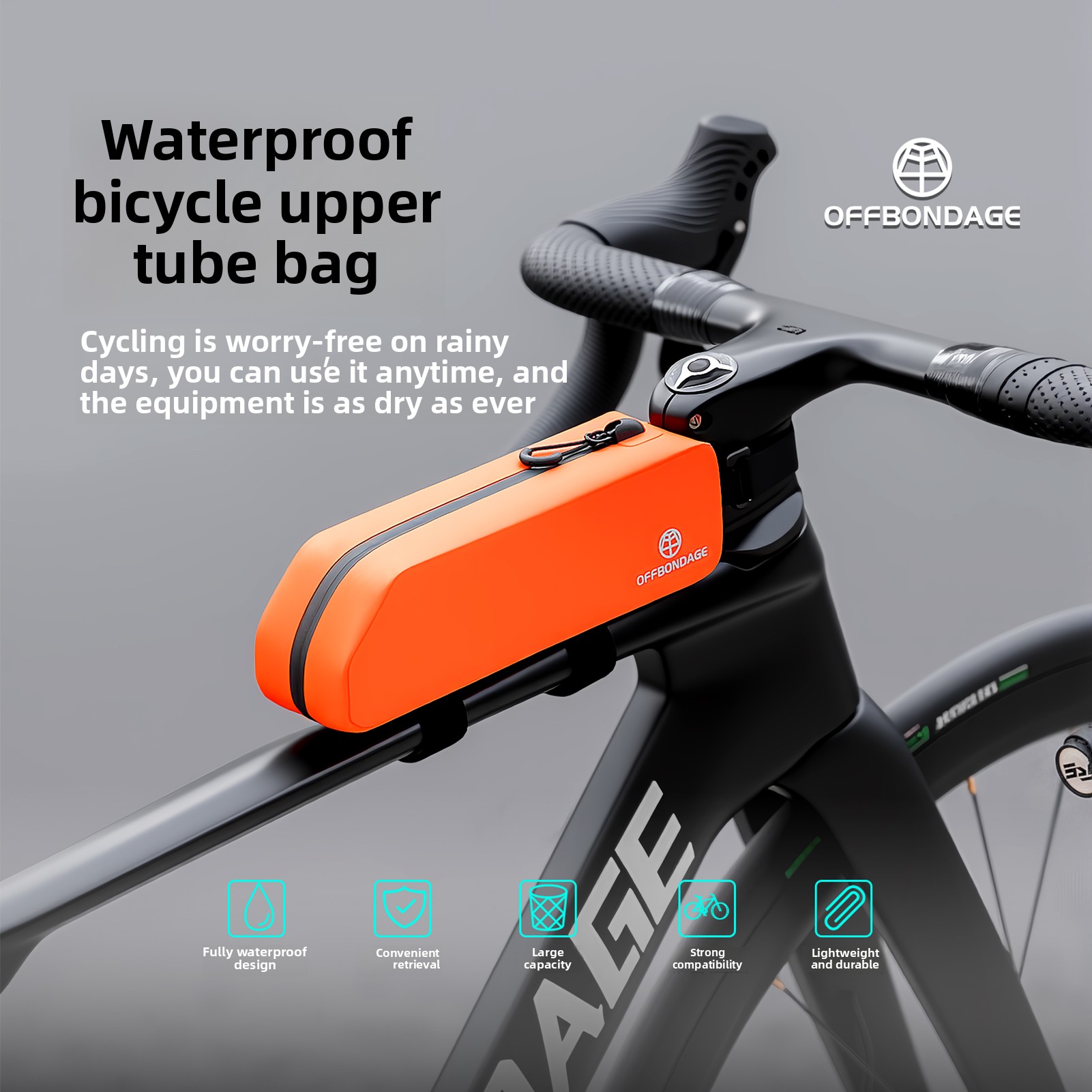 Tech Accessories Bag - OFFBONDAGE Bicycle Top Tube Bag Bike