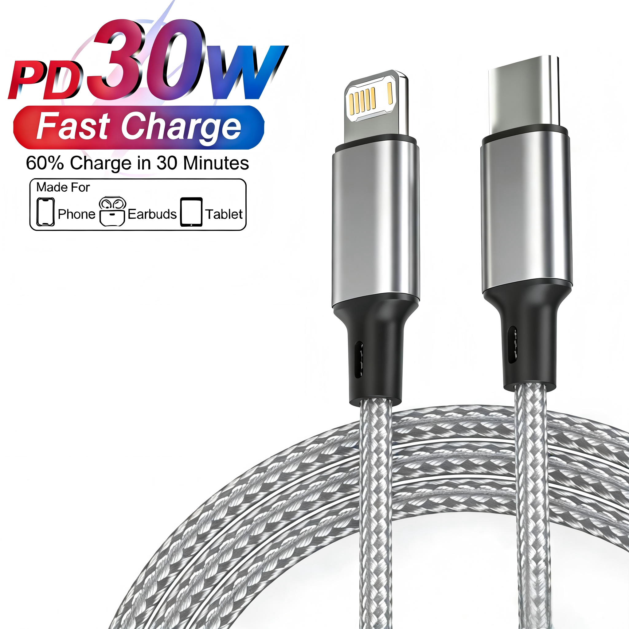 Tech Accessories Apple - PD 30W USB Cable For iPhone