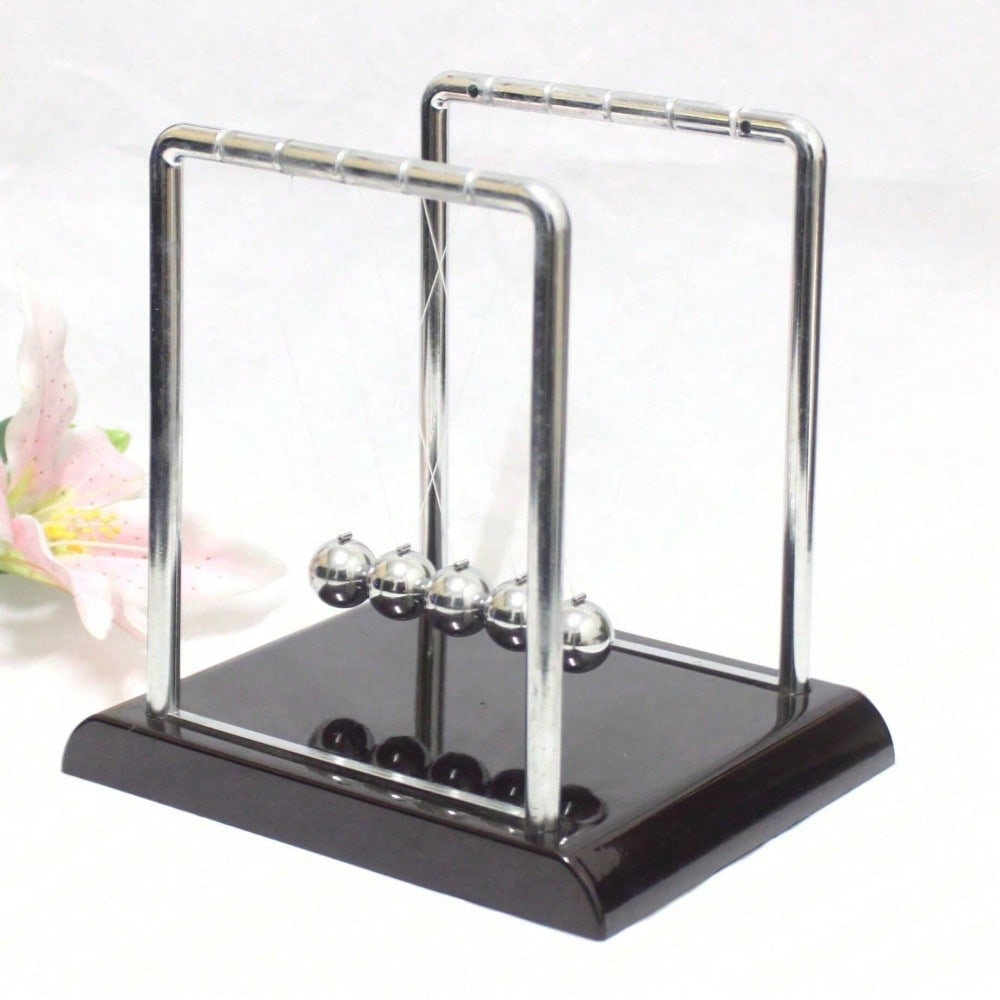 Tech Accessories To Gift - Black Metal Newton's Cradle Balance Toy