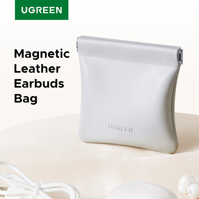 Tech Accessories Case - UGREEN Earphone Case Magnetic Leather Bag