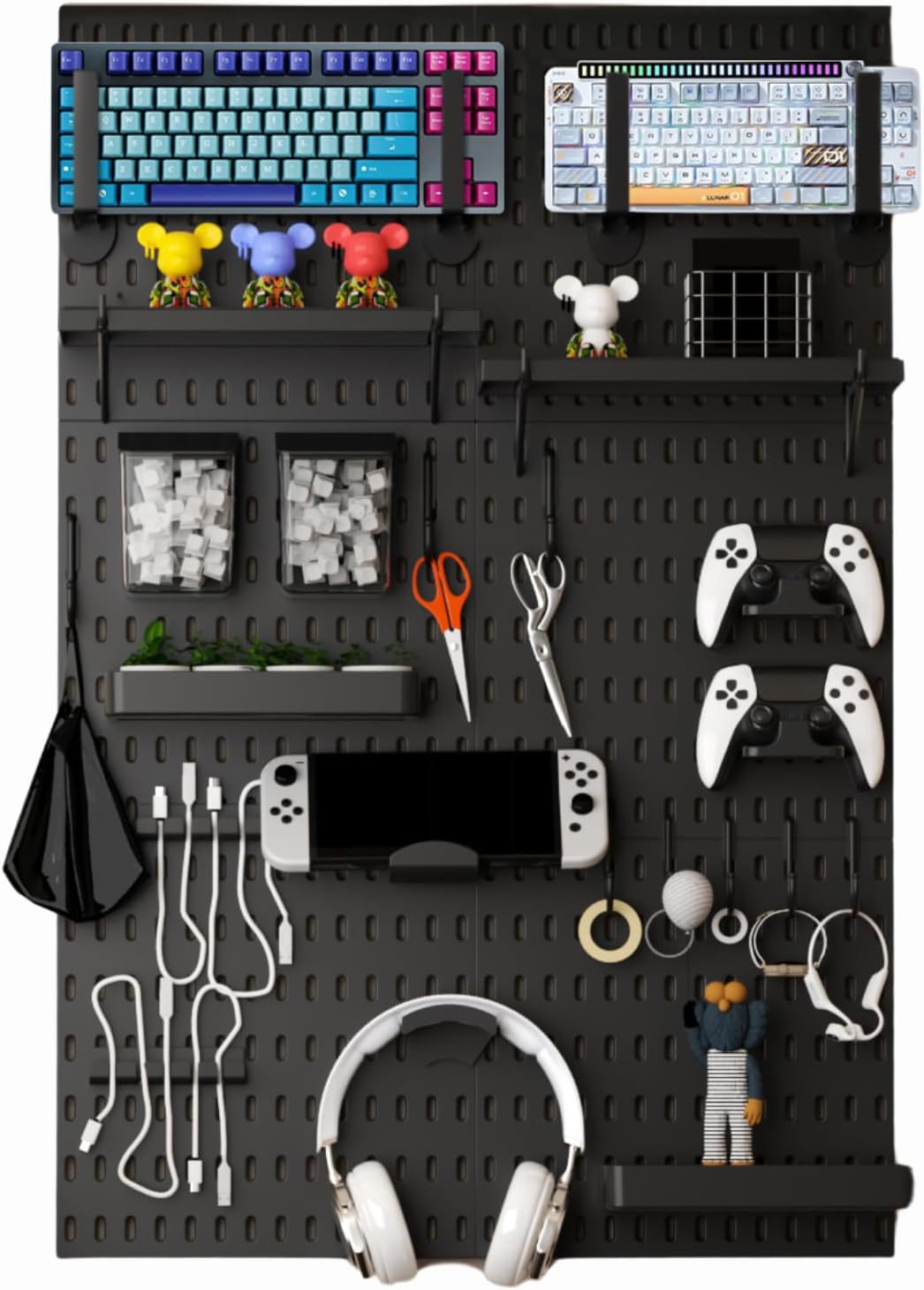 Tech Accessories Images - 33x22 Inch Black Peg Board Organizer