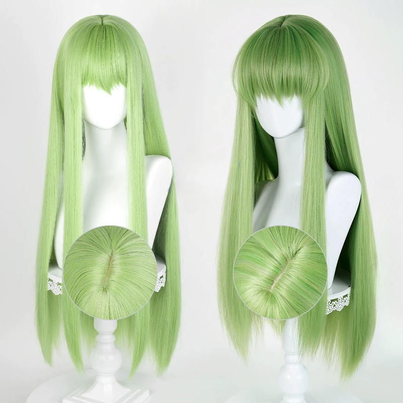 Tech Accessories For Women - Anime CC Cosplay Green Wig Long