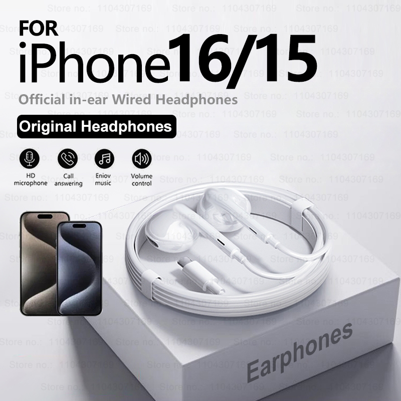 Tech Accessories Apple - Wired Headphones For iPhone 16 Pro