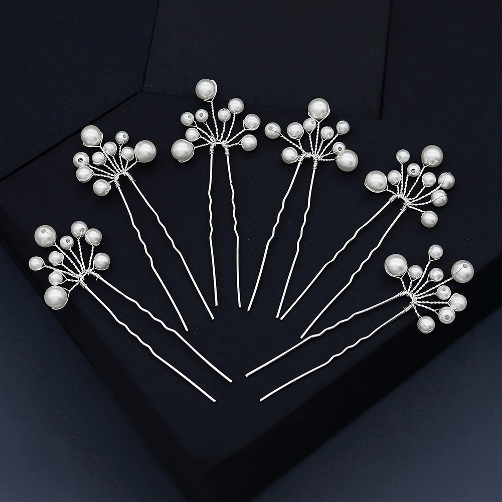 Tech Accessories For Women - Vintage Pearl Flower Hairpin Set Elegant