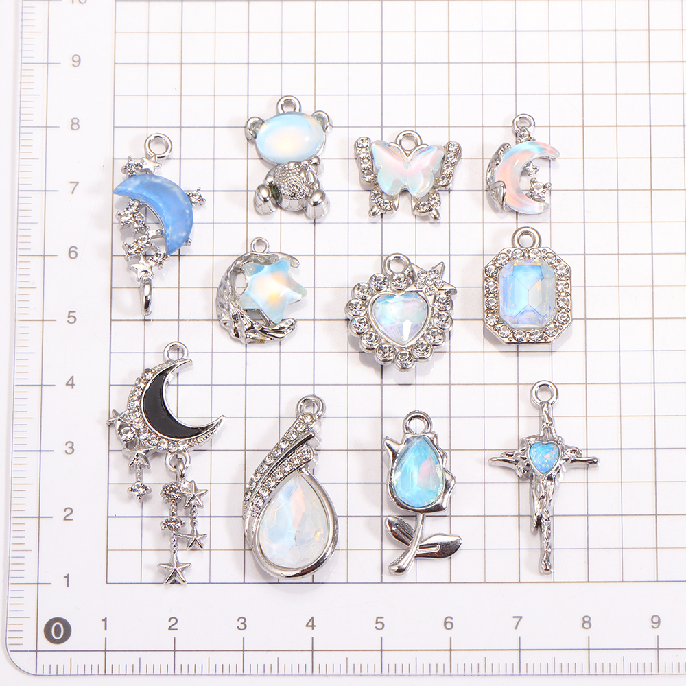 5Pcs New Moon Star Heart Charm - đánh giá và giá Y2K Tech Accessories
