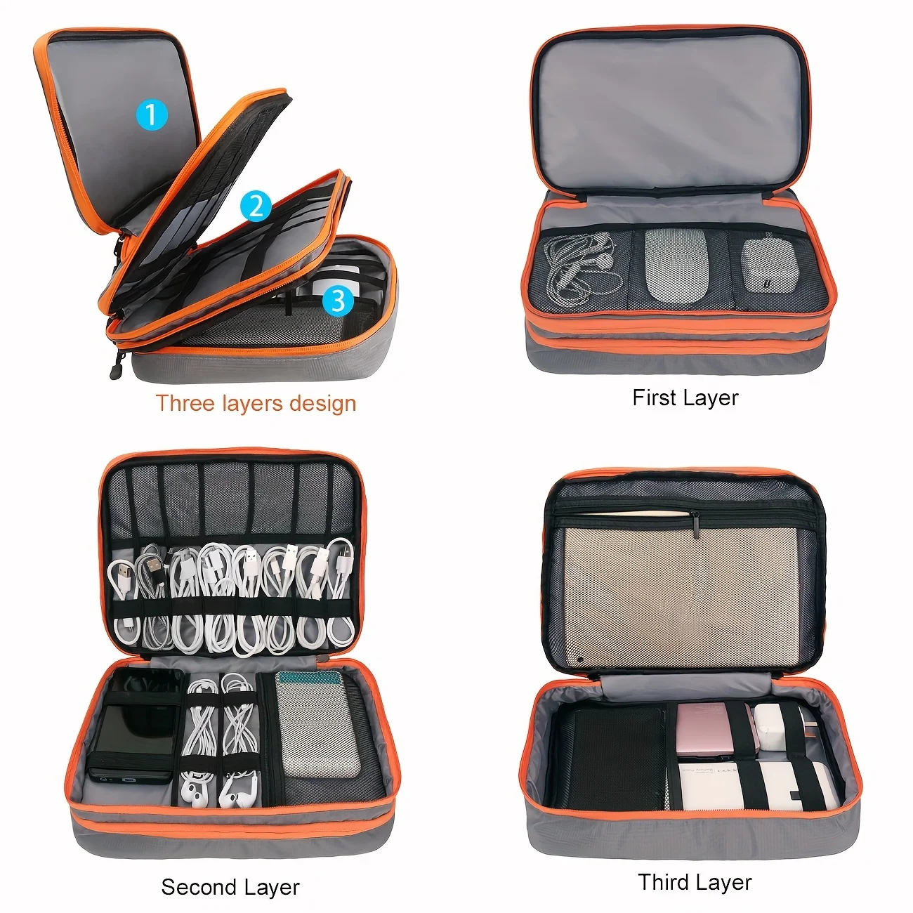 Portable Waterproof Multi-Laye - đánh giá và giá Tech Accessories Case