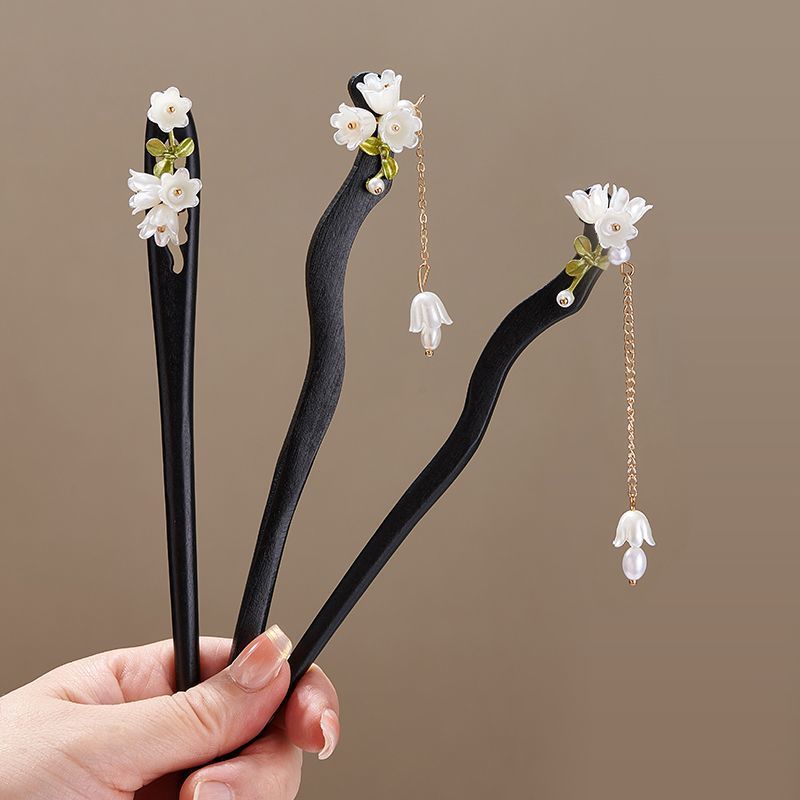 Wooden Flower Hairpin Vintage  - đánh giá và giá Tech Accessories For Women
