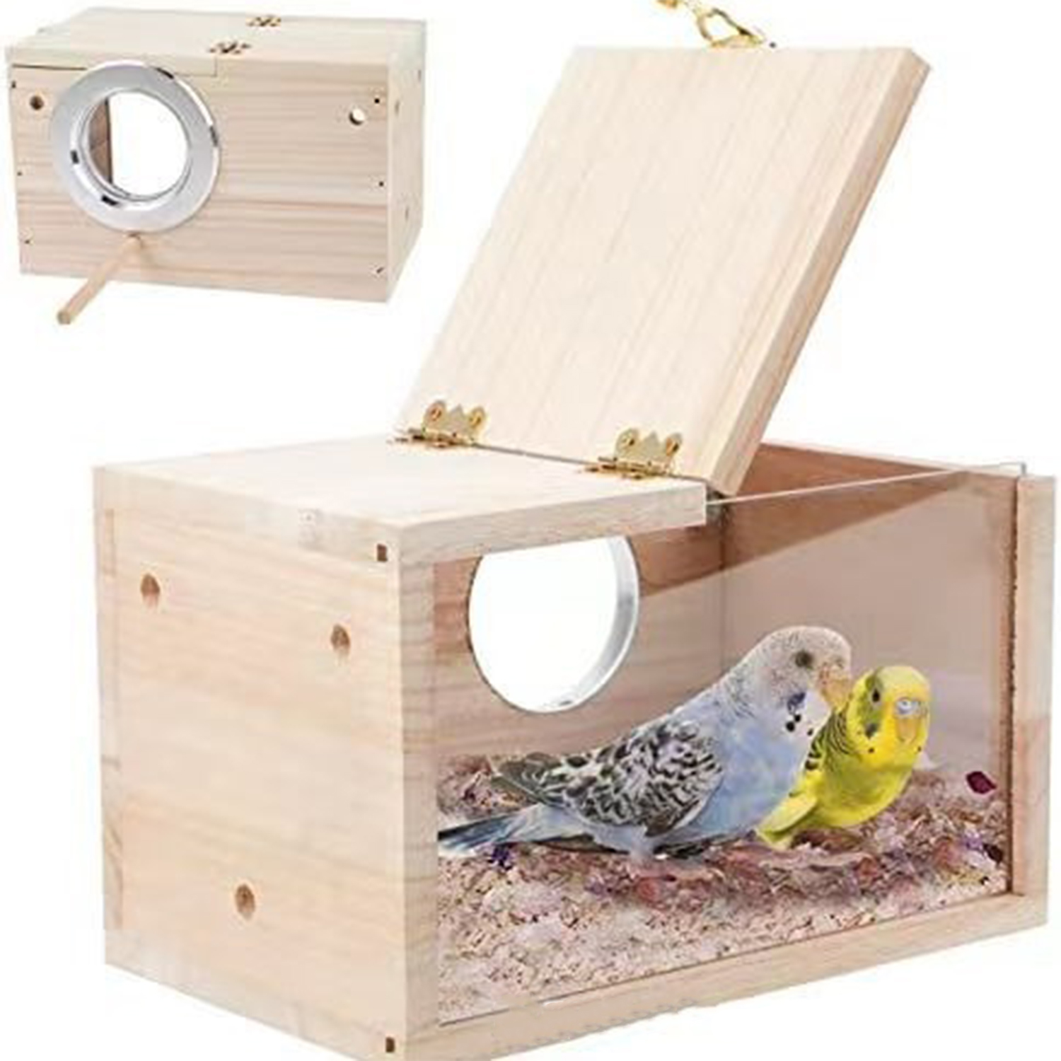 Transparent Wooden Bird House  - đánh giá và giá Tech House Accessories