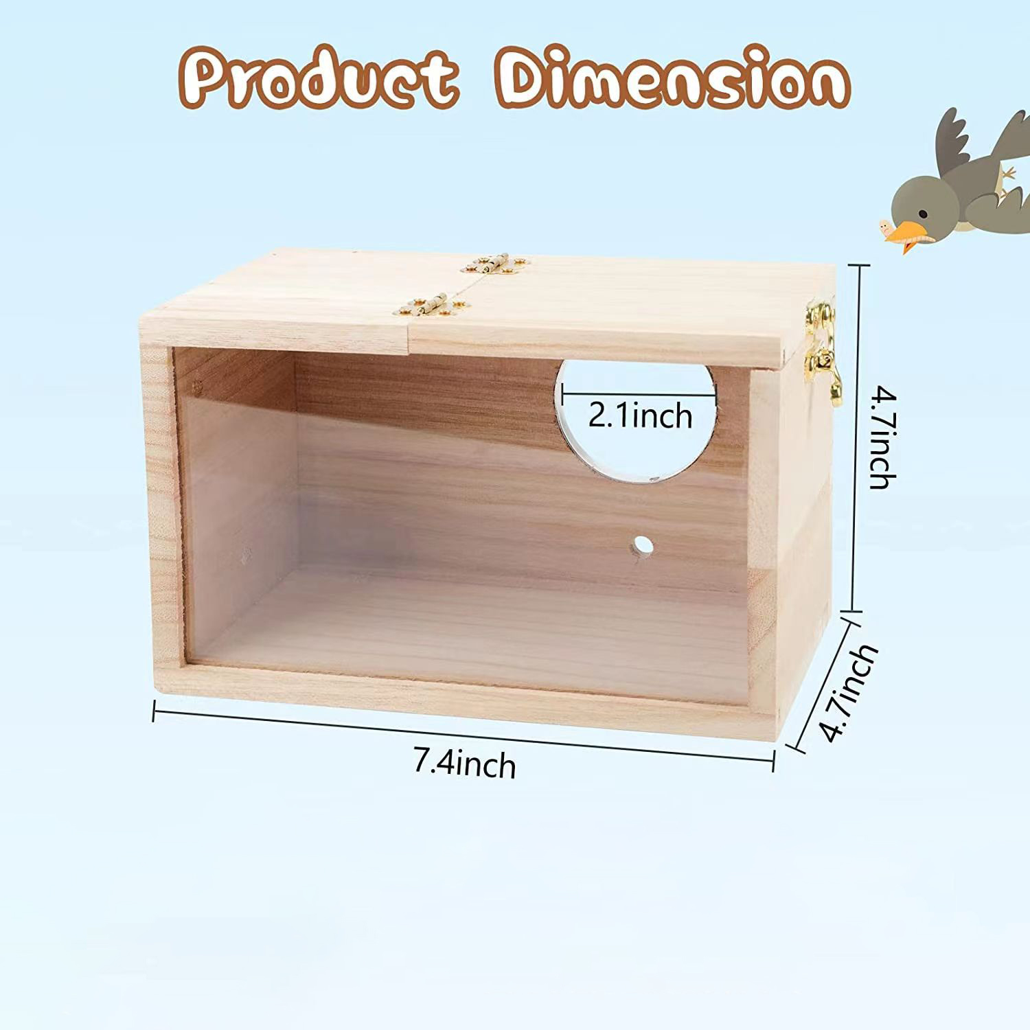 Transparent Wooden Bird House  - đánh giá và giá Tech House Accessories