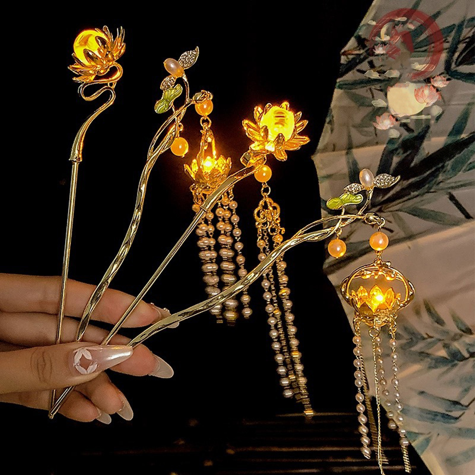 Luminous Flower Hairpin For Wo - đánh giá và giá Tech Accessories For Women