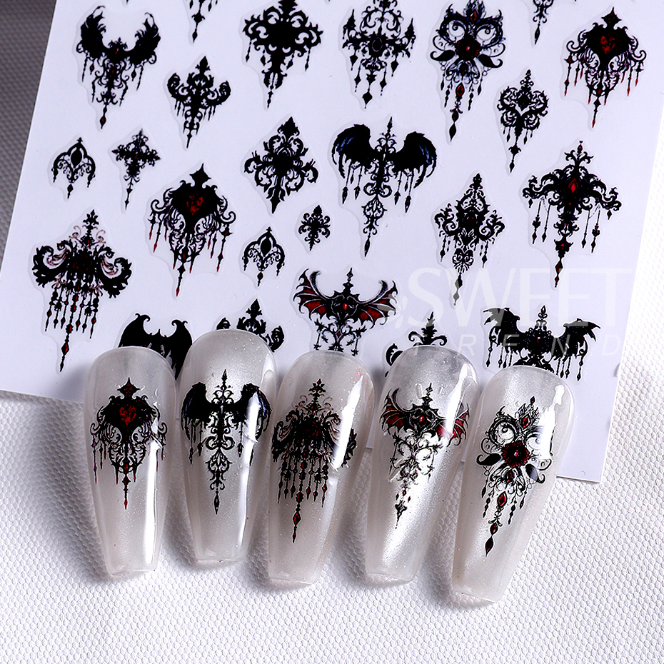 7/8pcs 3D Gothic Black Hallowe - đánh giá và giá Y2K Tech Accessories