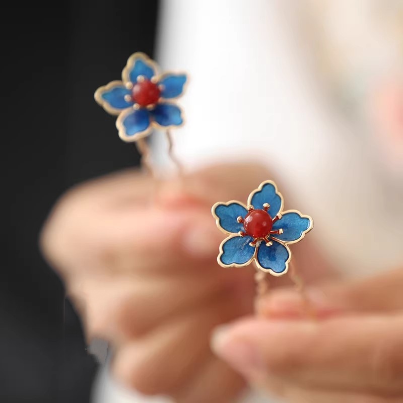 Blue Flower Ancient-Style Hanf - đánh giá và giá Tech Accessories For Women
