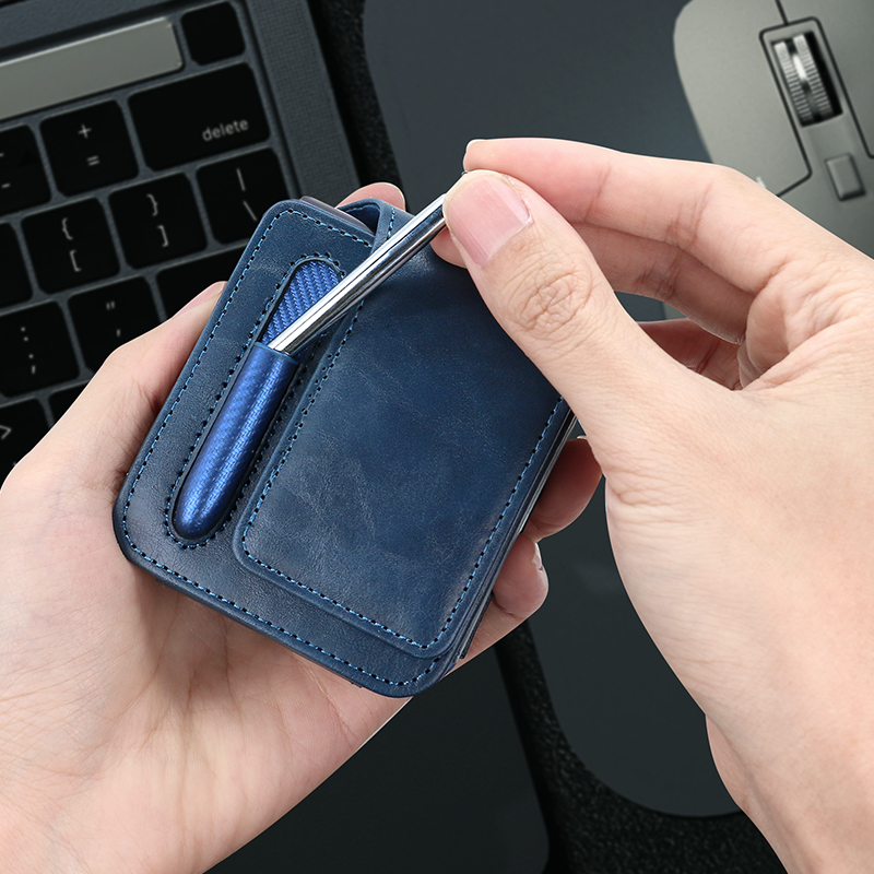 PU Leather Flip Mobile Phone B - đánh giá và giá Pen Holder Magnetic