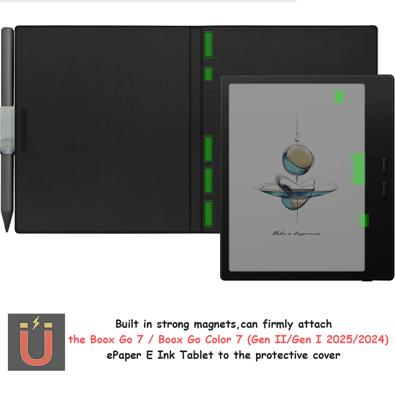 Magnetic Case for Boox Go Colo - đánh giá và giá Pen Holder Magnetic